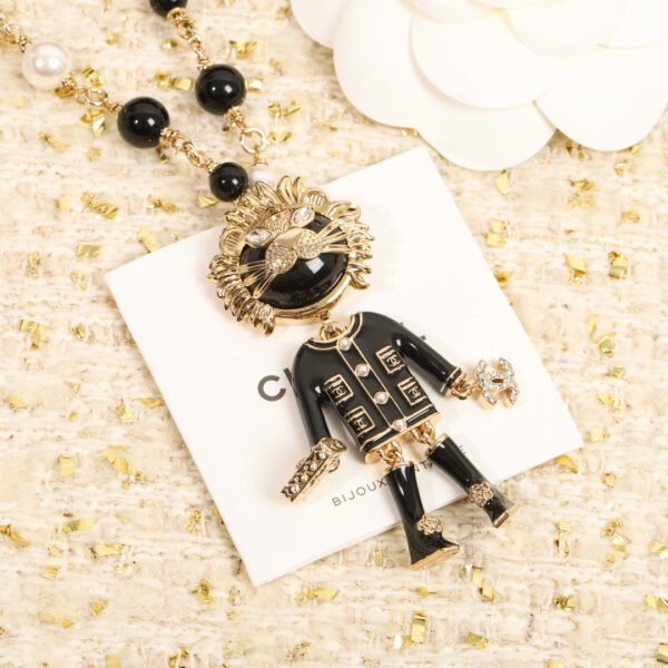 Lion doll pearl sweater necklace.JW01 - Image 3