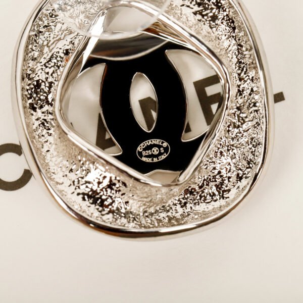 Hollow Square Earrings CC logo with Swarovski Rhinezstones embedded.JW01 - Image 6