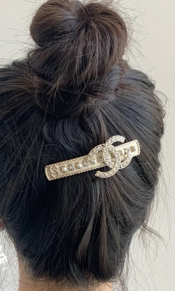 Double C Pearl and Diamond Hairpin.JW01 - Image 2