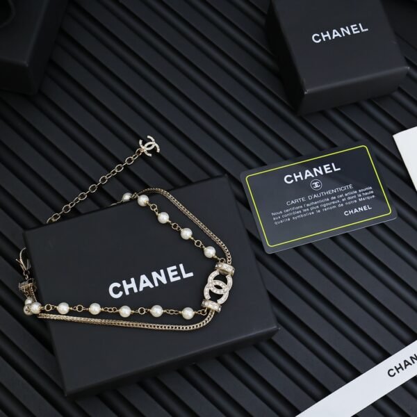 Chopin Snake Bone and Pearl diamond double-layer Necklace.JW01 - Image 6