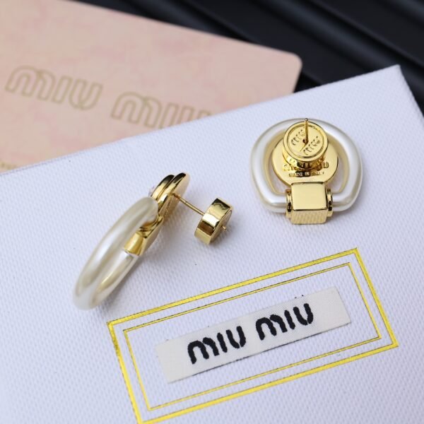 M!u M!U Acrylic golden Earrings.JW01 - Image 6