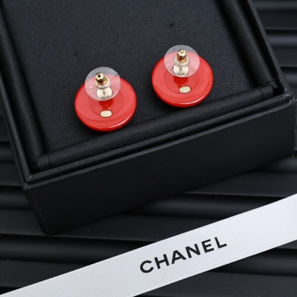 Retro Red acrylic circle Earrings .JW01 - Image 4