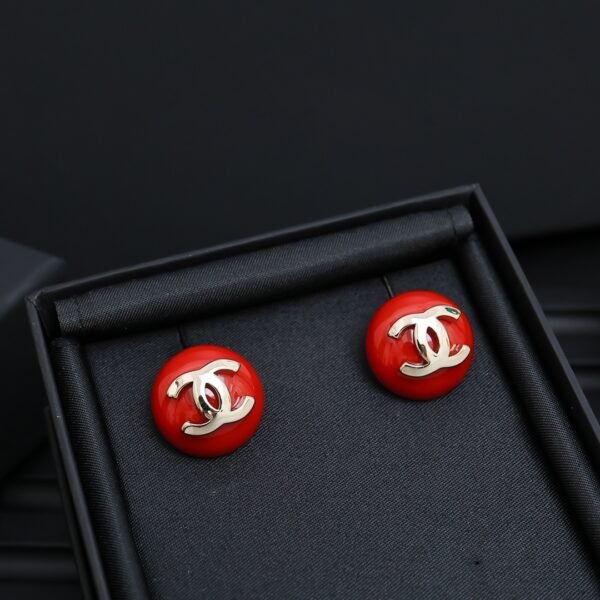 Retro Red acrylic circle Earrings .JW01 - Image 5