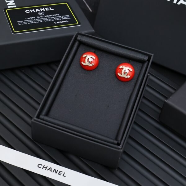 Retro Red acrylic circle Earrings .JW01 - Image 6