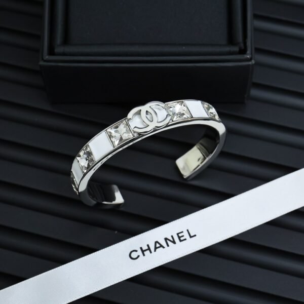 Black and White enamel square diamond bracelet.JW01 - Image 3