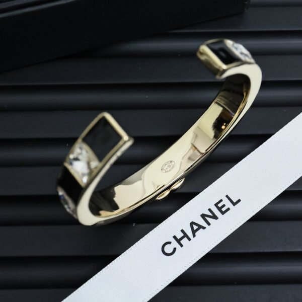 Black and White enamel square diamond bracelet.JW01 - Image 5