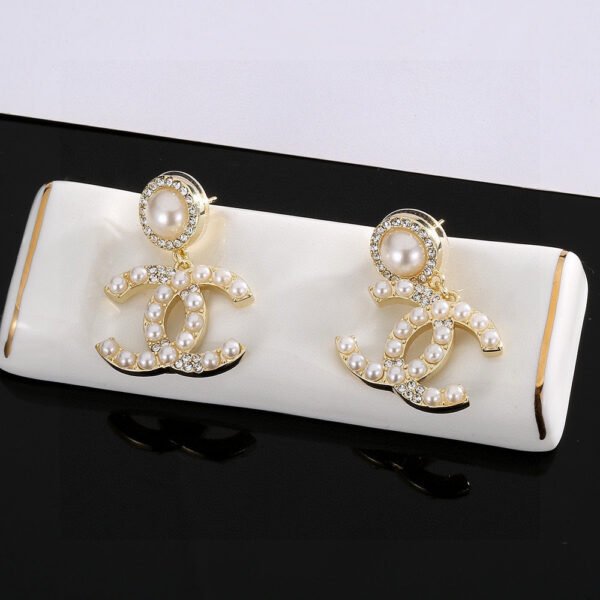 Classic double C pearl earrings original Brass.JW01 - Image 7