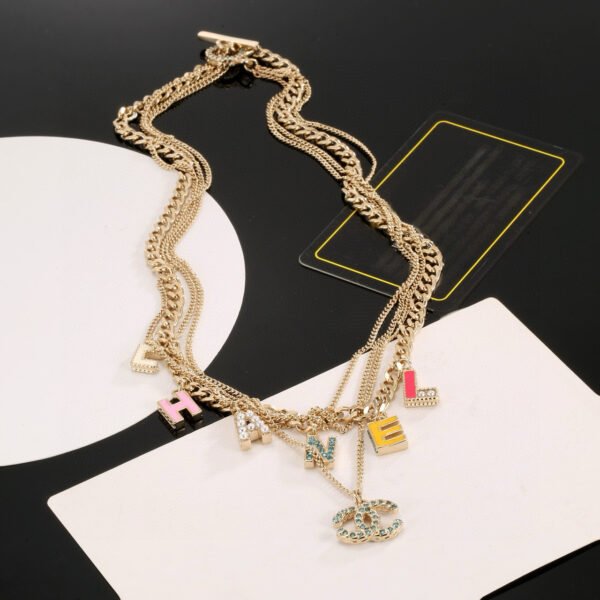 Swarovski Rhinestone multi-layer chain design same material as original.JW01 - Image 8