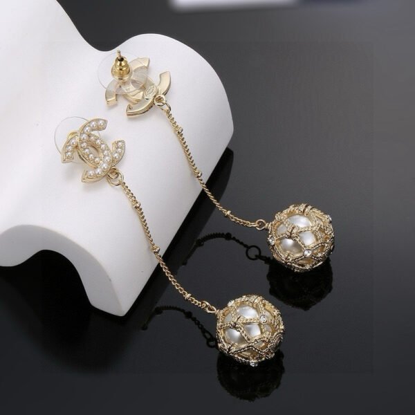 Long golden  Earrings 925 silver needle.JW01 - Image 5