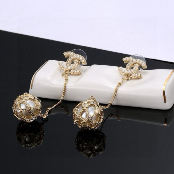 Long golden  Earrings 925 silver needle.JW01 - Image 6