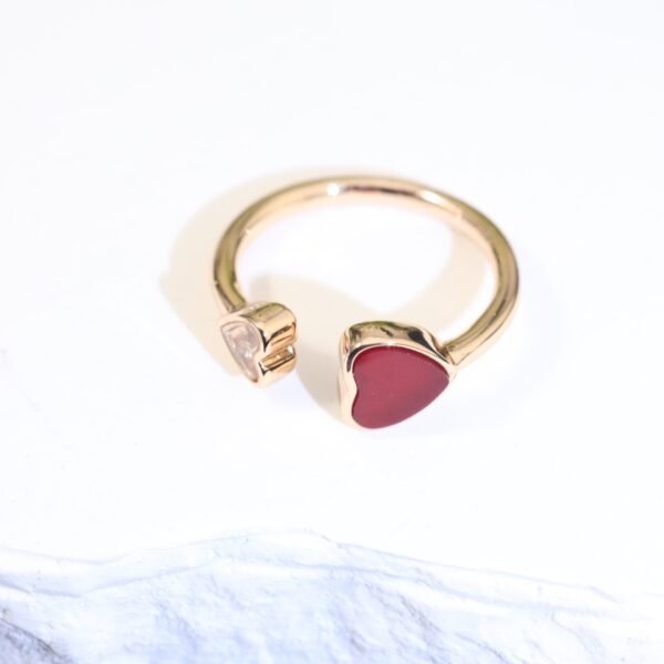 Happy Hearts series Love rings Diamond and red stone.JW01 - Image 4