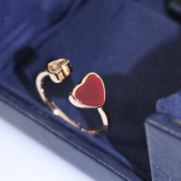 Happy Hearts series Love rings Diamond and red stone.JW01 - Image 5