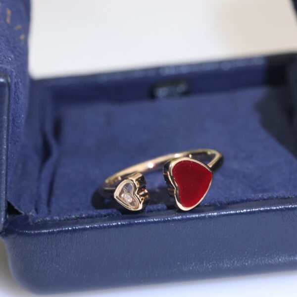 Happy Hearts series Love rings Diamond and red stone.JW01 - Image 6