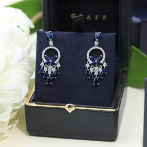 Diamond-studded High-end Silver needle luxury earrings.JW01