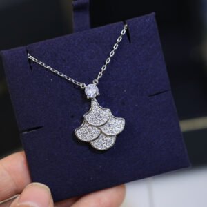 5A Zirconium diamond craftsmanship,sub gold material,18k gold layer Necklace.JW01