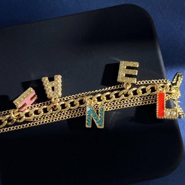 Four-layer chain with letters and Diamond and Pearl Necklace.JW01 - Image 7