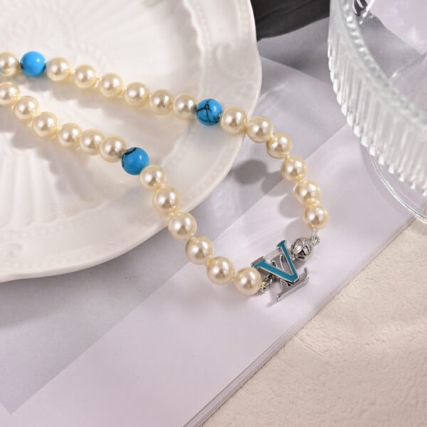 Thick gold-plated letter with high quality beads Necklace.JW01 - Image 6