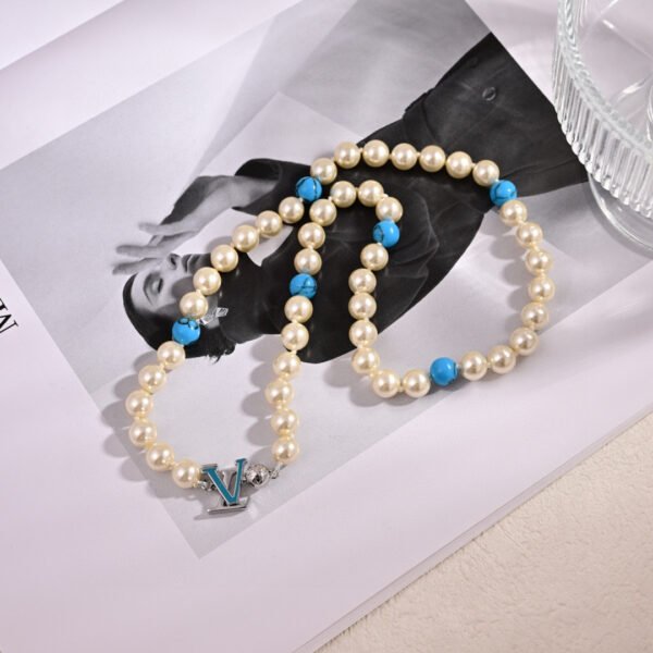 Thick gold-plated letter with high quality beads Necklace.JW01 - Image 5