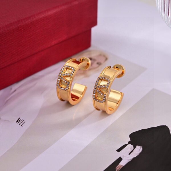 C shaped small earrings gold-plated.JW01 - Image 2
