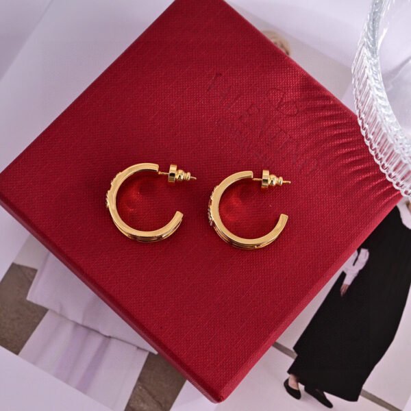 C shaped small earrings gold-plated.JW01 - Image 5