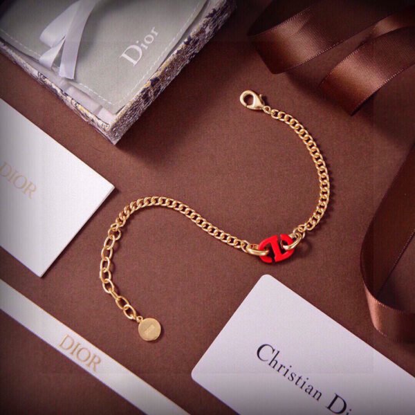 Golden chain with Red CD bracelet consistent Brass material.JW01 - Image 6