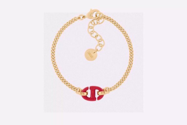 Golden chain with Red CD bracelet consistent Brass material.JW01 - Image 3