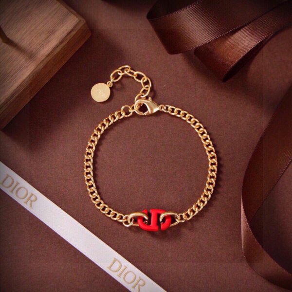 Golden chain with Red CD bracelet consistent Brass material.JW01 - Image 2