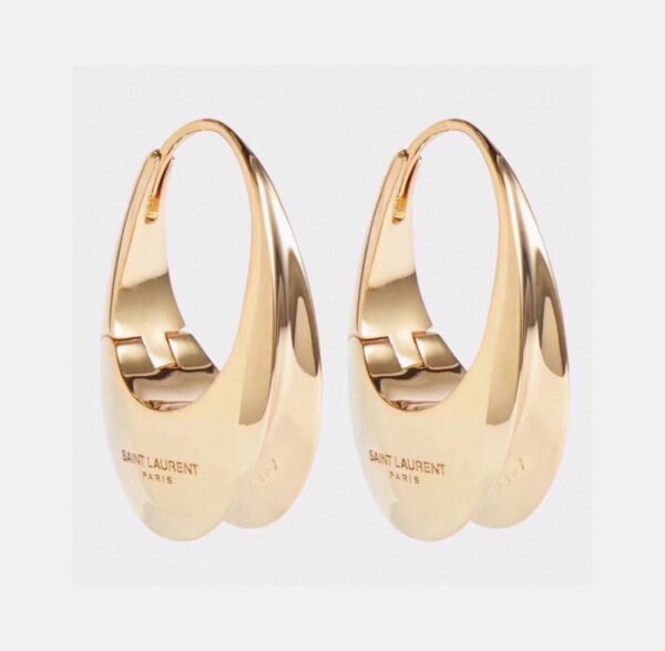 Original Brass material gold plated oval Earrings.JW01 - Image 2