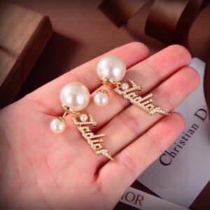 Tribal Earrings Pearl earrings with letters.JW01
