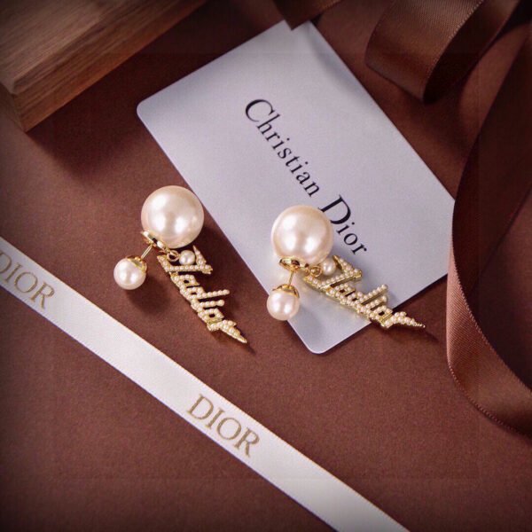 Tribal Earrings Pearl earrings with letters.JW01 - Image 5