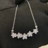 Five-flower Necklace with high carbon Diamonds.JW01
