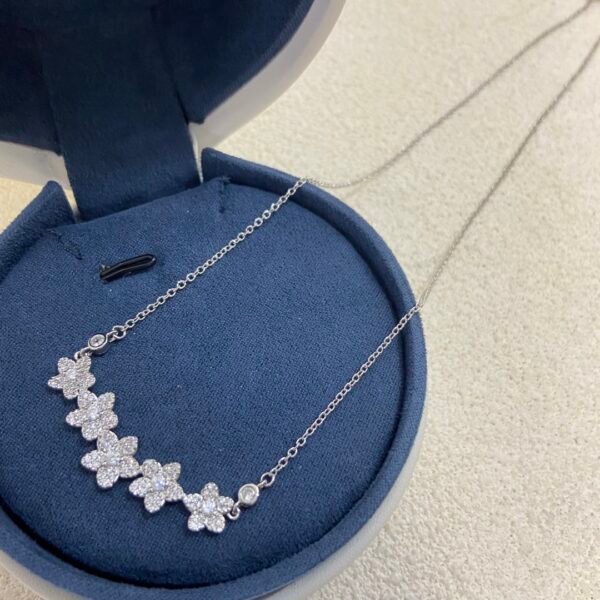 Five-flower Necklace with high carbon Diamonds.JW01 - Image 2