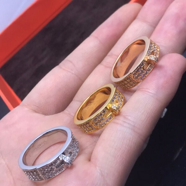 18K Gold plated Swarovski diamonds Ring.JW01 - Image 3