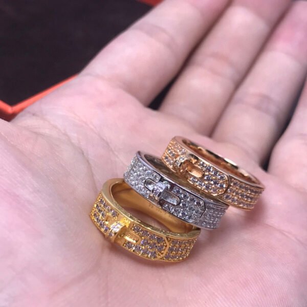 18K Gold plated Swarovski diamonds Ring.JW01 - Image 4