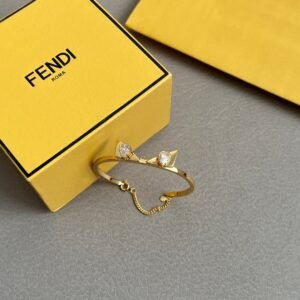 Golden Bracelet with Two eye like Diamonds. JW01