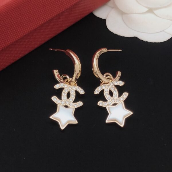 Latest Star Ear hook golden with Diamonds Earrings .JW01 - Image 6
