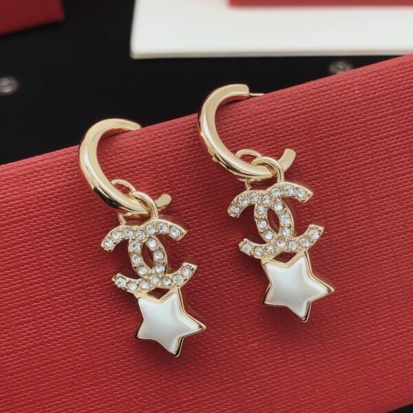 Latest Star Ear hook golden with Diamonds Earrings .JW01 - Image 10