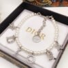 Latest silver pearl letter bracelet ZP Brass material. JW01