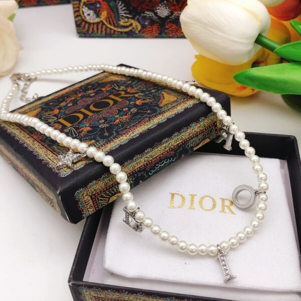 Latest silver pearl letter bracelet ZP Brass material. JW01 - Image 5