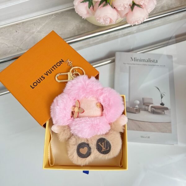 Small Sunflower Pink Plush keychain Pendant .JW - Image 2