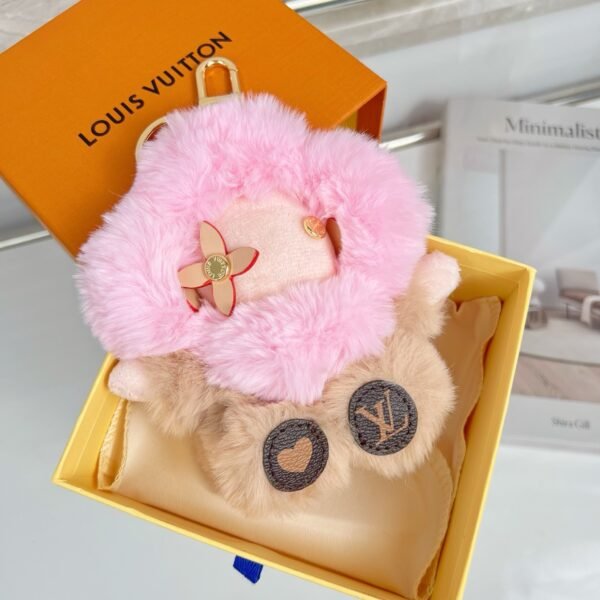 Small Sunflower Pink Plush keychain Pendant .JW - Image 4