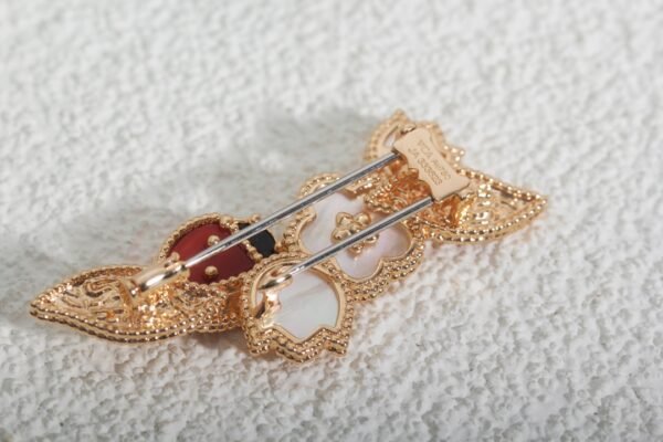 Ladybug and Flower themed Brooch. The pins are plated in white Gold with Perfect Allignment .JW01 - Image 8