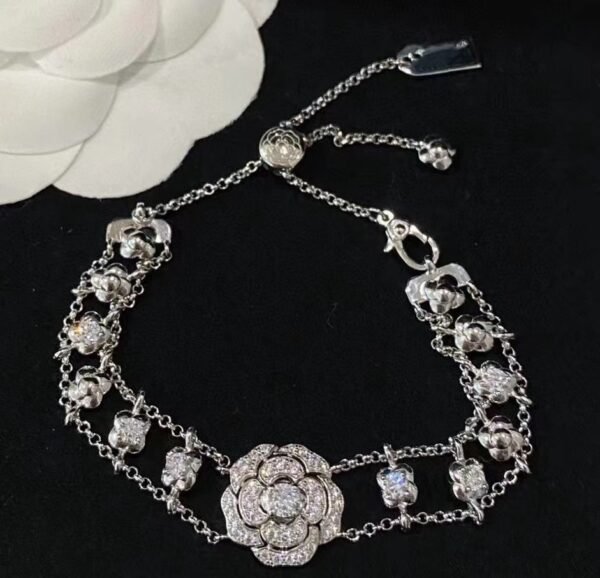 Diamond Camellia Bracelet Series 925 silver.JW01