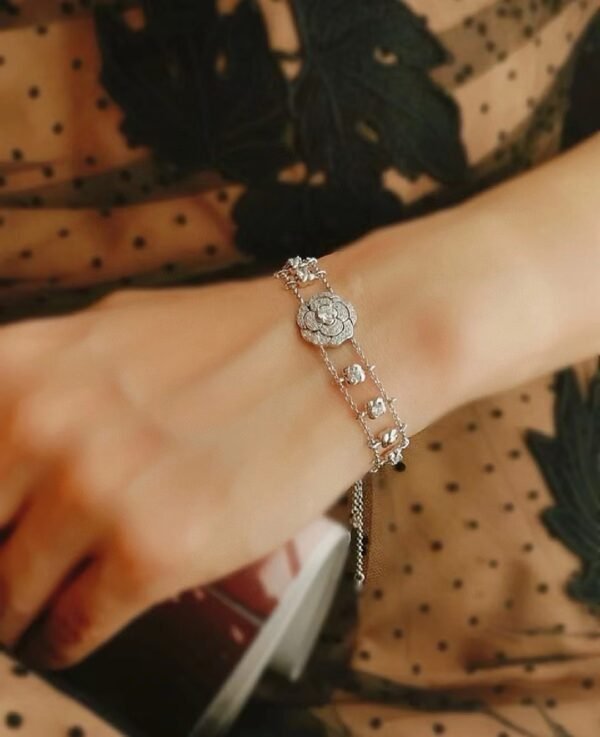Diamond Camellia Bracelet Series 925 silver.JW01 - Image 3