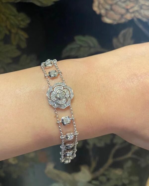 Diamond Camellia Bracelet Series 925 silver.JW01 - Image 4
