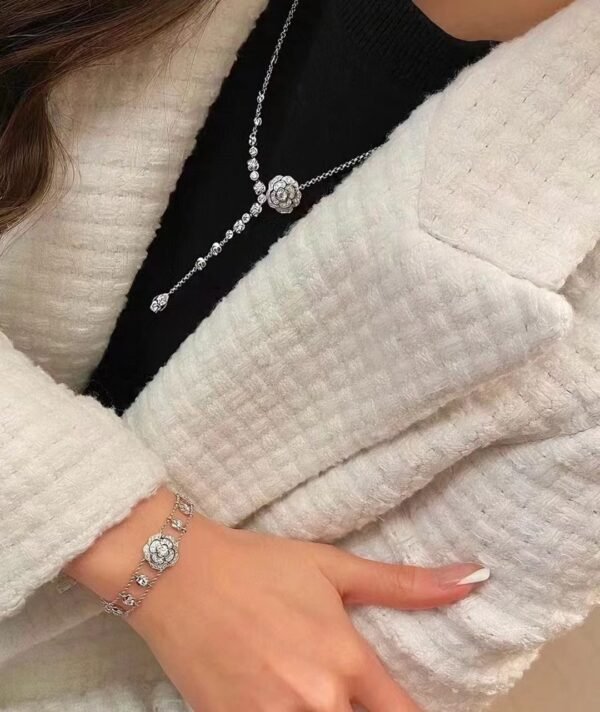Diamond Camellia Bracelet Series 925 silver.JW01 - Image 6