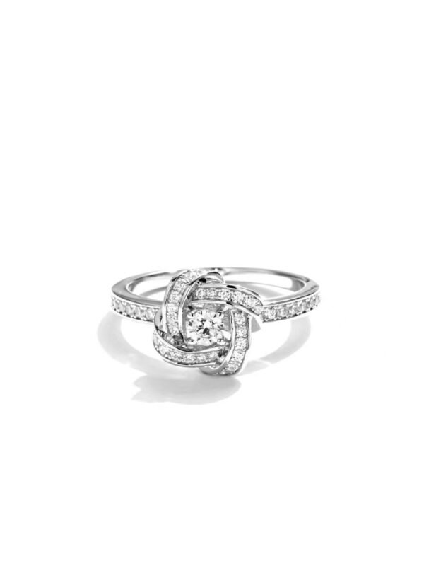 Windmill geometric flower Ring 925 sterling silver electroplated thick Gold .JW01 - Image 3