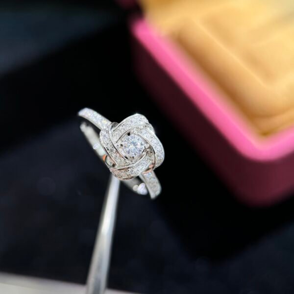 Windmill geometric flower Ring 925 sterling silver electroplated thick Gold .JW01 - Image 5