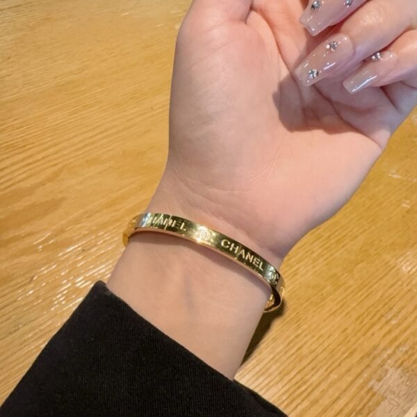 Engraved Letter Bracelet high-end stainless steel material Silver/Gold/Rose gold .JW01 - Image 4