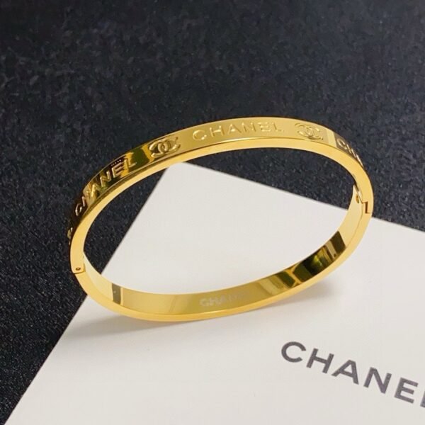 Engraved Letter Bracelet high-end stainless steel material Silver/Gold/Rose gold .JW01 - Image 2